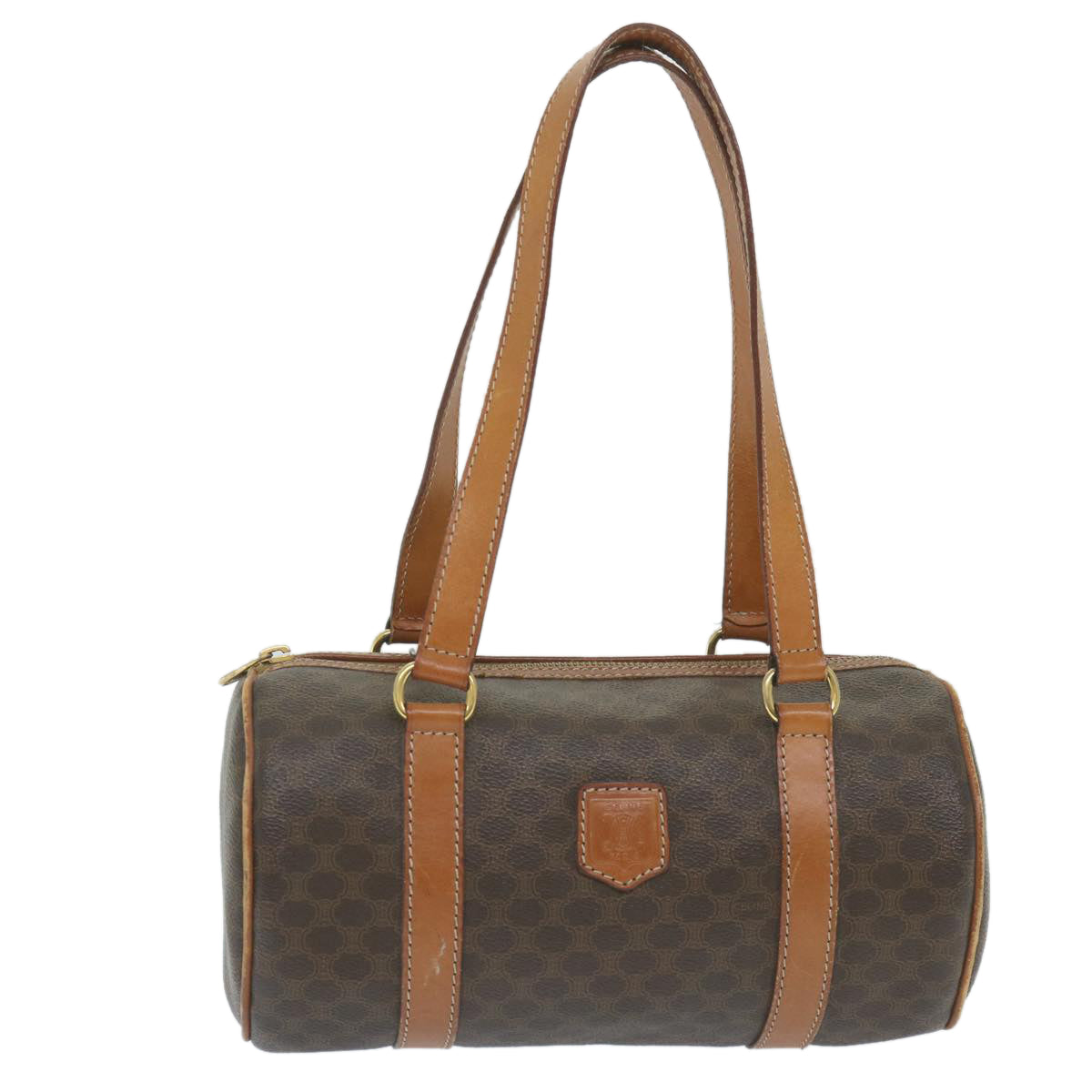 Luxury CELINE Macadam Canvas Shoulder Bag PVC Leather Brown  ep2173