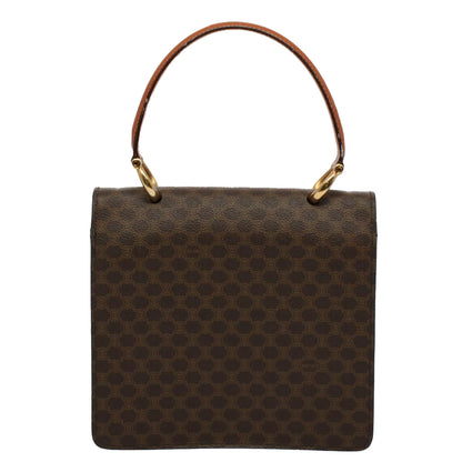 Luxury CELINE Macadam Canvas Hand Bag PVC Leather Brown  ep2213