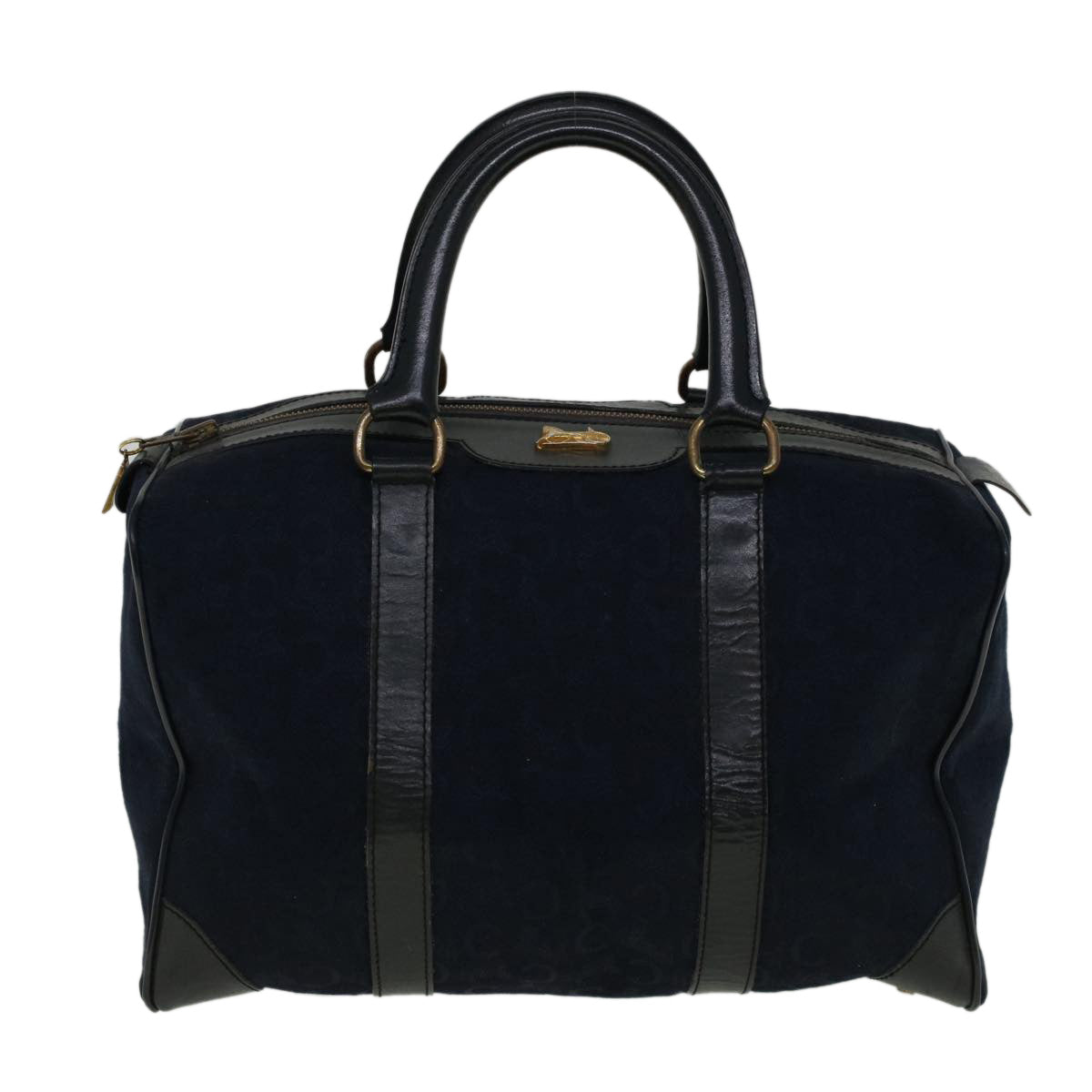 Luxury CELINE C Macadam Canvas Boston Bag Navy  ep2240