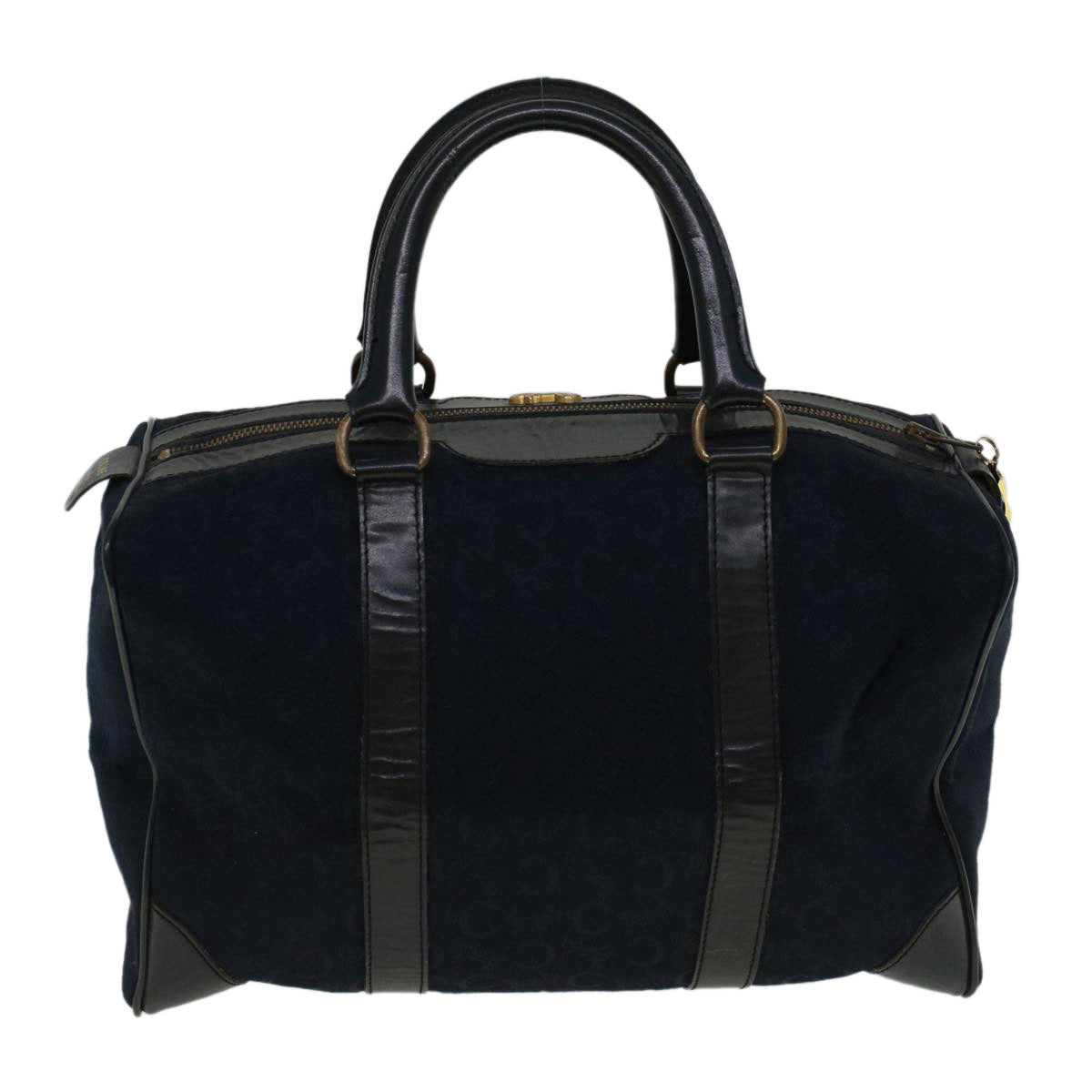 Luxury CELINE C Macadam Canvas Boston Bag Navy  ep2240