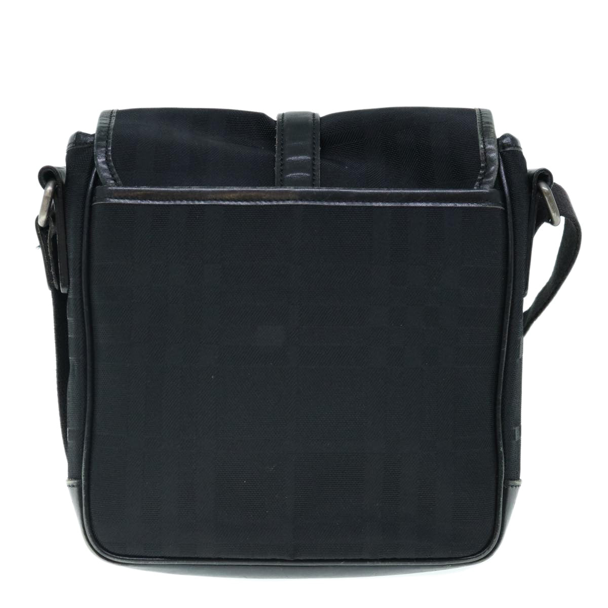 Luxury Burberry Shoulder Bag Canvas Leather Black Auth ep2582