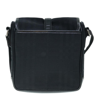 Luxury Burberry Shoulder Bag Canvas Leather Black Auth ep2582