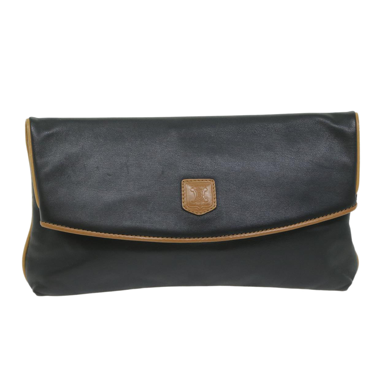 Luxury CELINE Clutch Bag Leather Black  ep2747