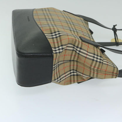 Luxury Burberry Nova Check Shoulder Bag Canvas Beige Auth ep2883