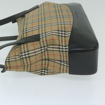 Luxury Burberry Nova Check Shoulder Bag Canvas Beige Auth ep2883