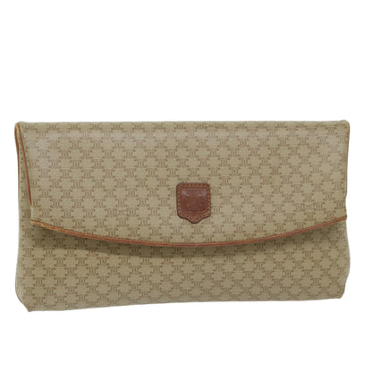 Luxury CELINE Macadam Canvas Clutch Bag Beige  ep2934