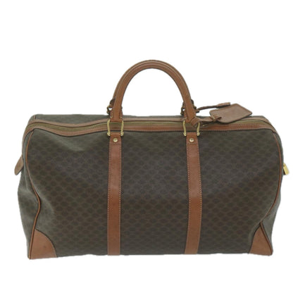 Luxury CELINE Macadam Canvas Boston Bag PVC Brown  ep2996