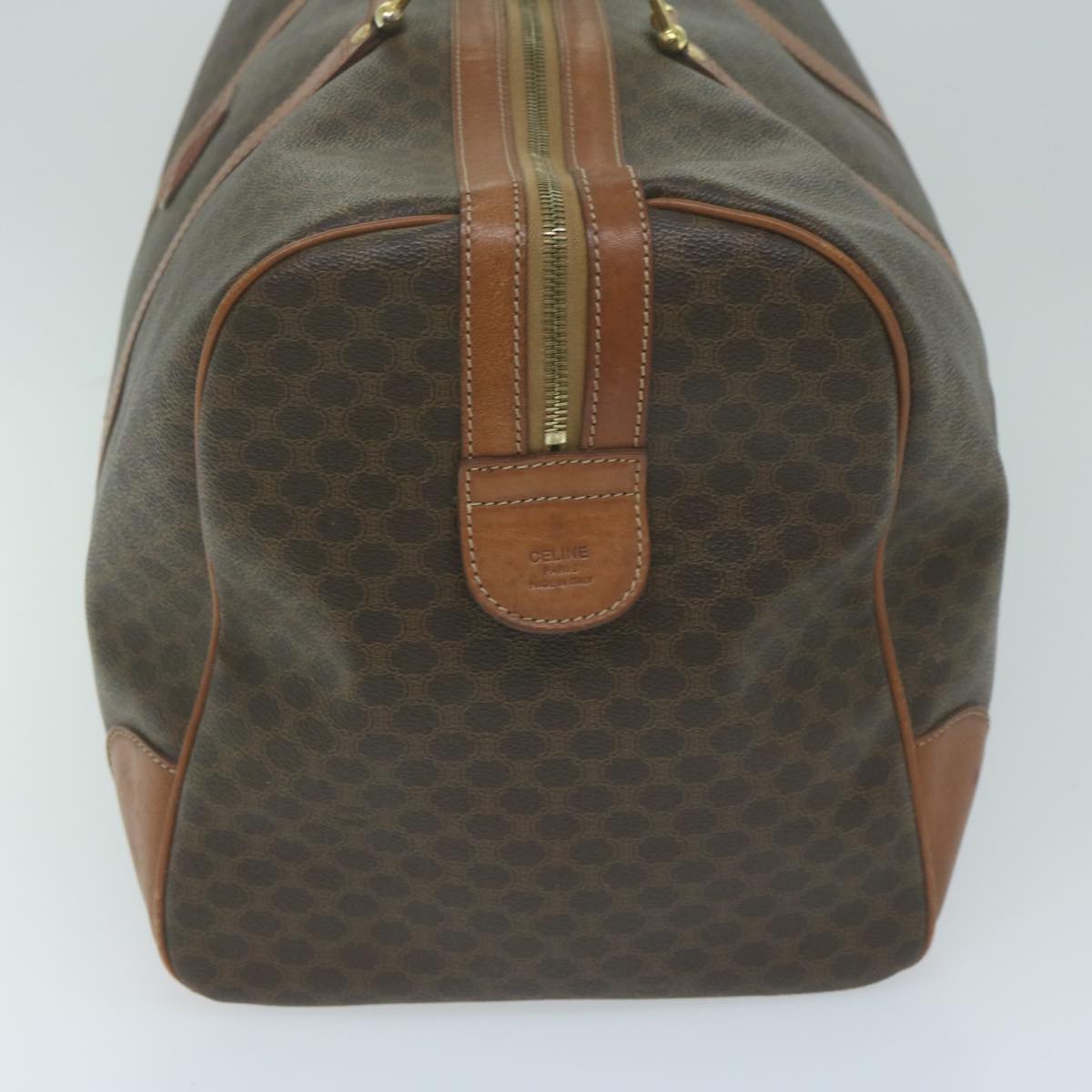 Luxury CELINE Macadam Canvas Boston Bag PVC Brown  ep2996