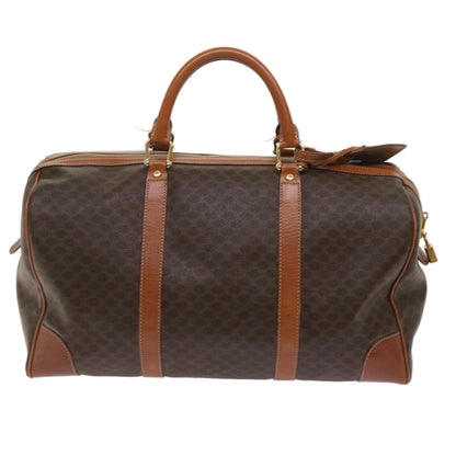Luxury CELINE Macadam Canvas Boston Bag PVC Brown  ep2997