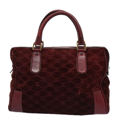 Luxury CELINE Macadam Canvas Boston Bag Red  ep3035