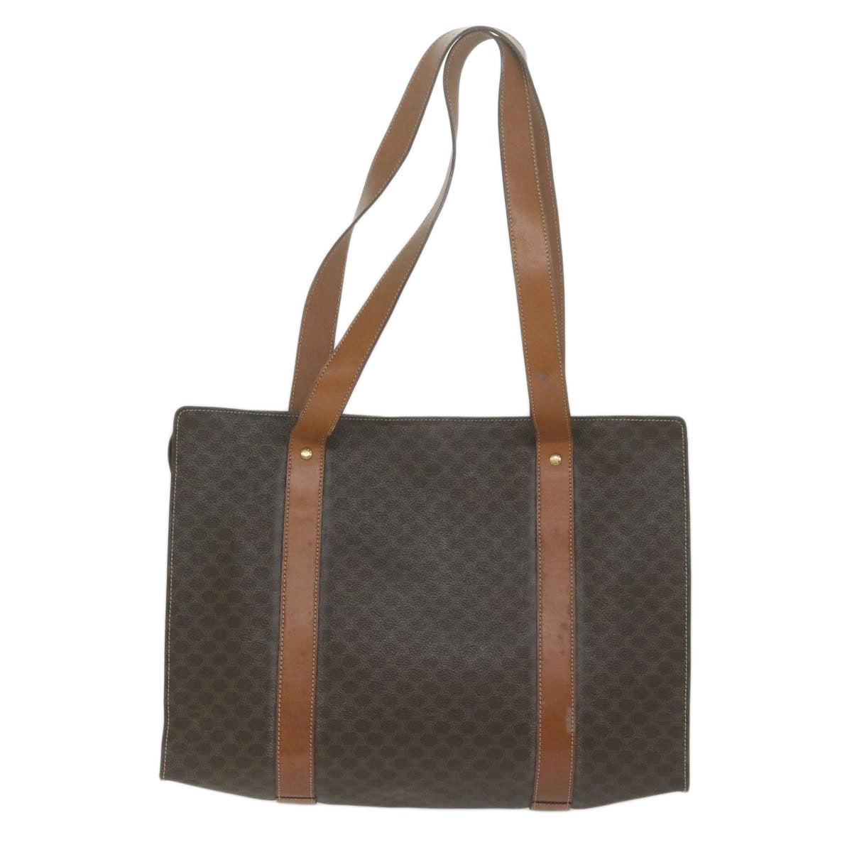 Luxury CELINE Macadam Canvas Shoulder Bag PVC Leather Brown  ep3178