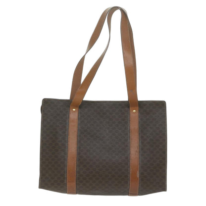 Luxury CELINE Macadam Canvas Shoulder Bag PVC Leather Brown  ep3178