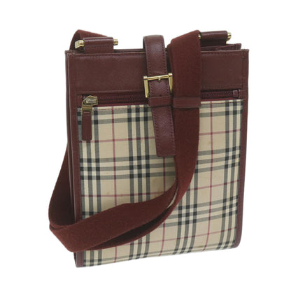 Luxury Burberry Nova Check Shoulder Bag Canvas Beige Auth ep3200