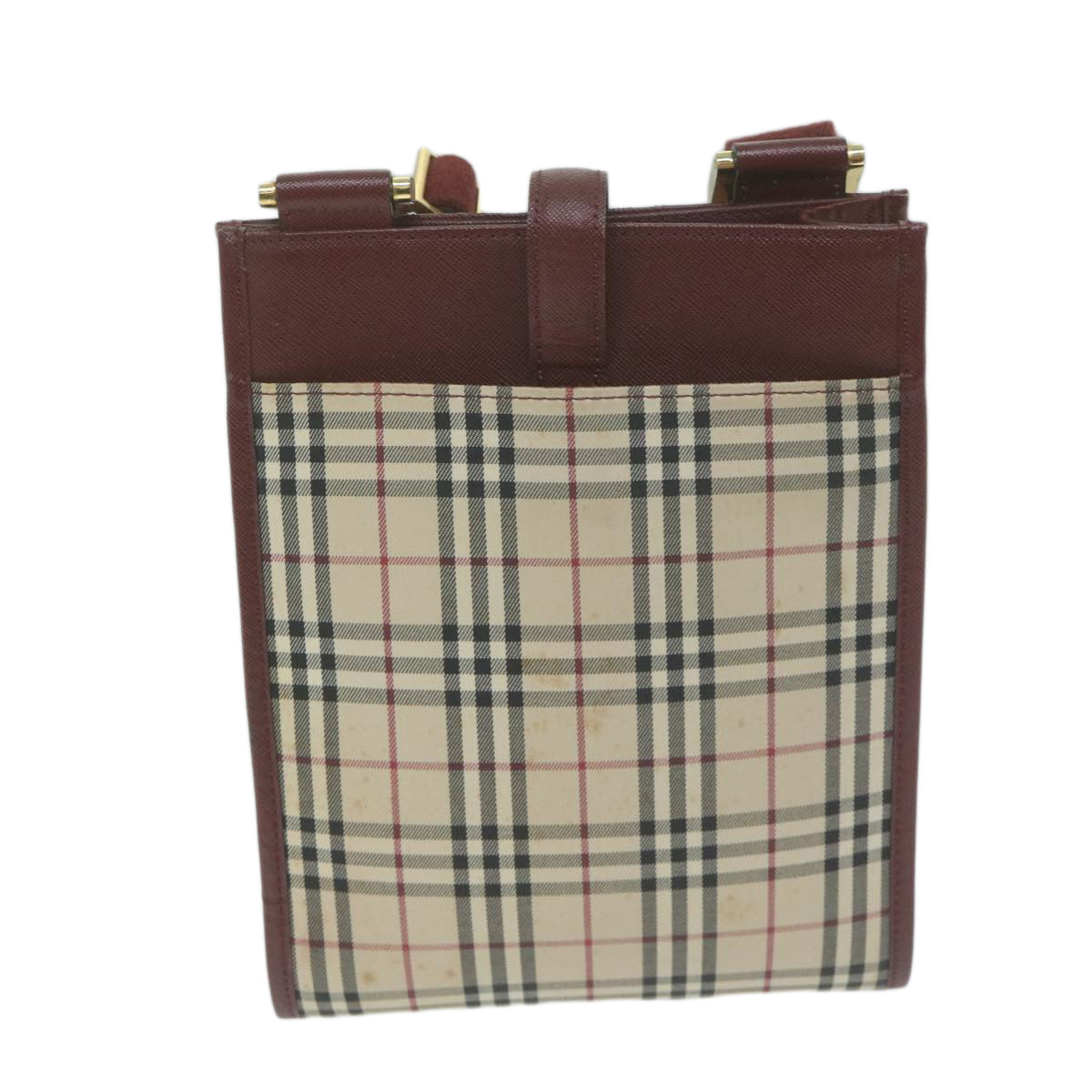 Luxury Burberry Nova Check Shoulder Bag Canvas Beige Auth ep3200