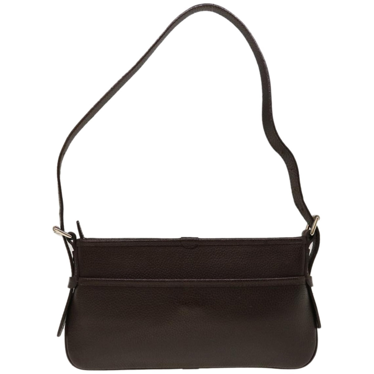 Luxury Burberry Shoulder Bag Leather Brown Auth ep3221