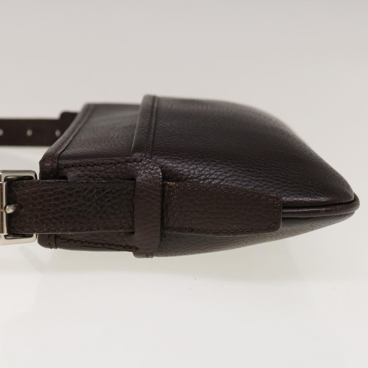 Luxury Burberry Shoulder Bag Leather Brown Auth ep3221