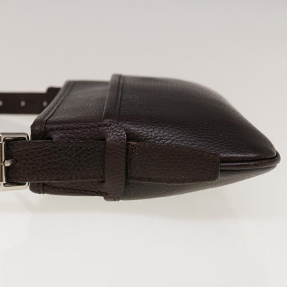 Luxury Burberry Shoulder Bag Leather Brown Auth ep3221