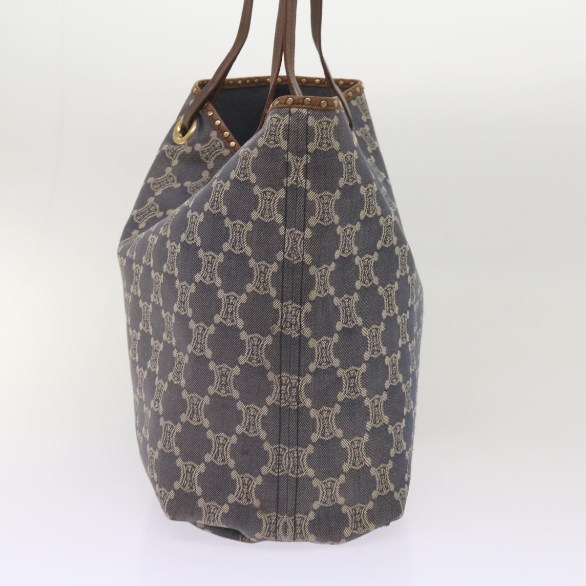Luxury CELINE Paris Macadam Canvas Tote Bag Blue  ep3301
