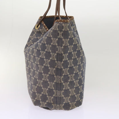 Luxury CELINE Paris Macadam Canvas Tote Bag Blue  ep3301