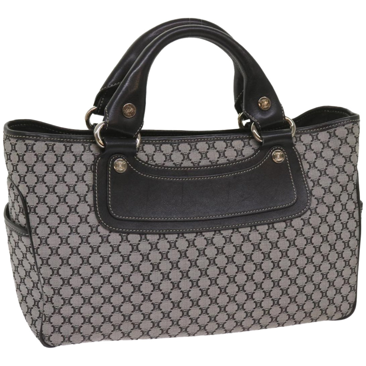 Luxury CELINE Macadam Canvas Hand Bag Gray  ep3314