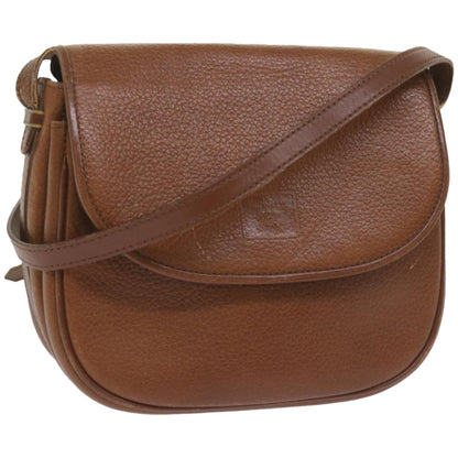 Luxury BurberrySs Shoulder Bag Leather Brown Auth ep3582