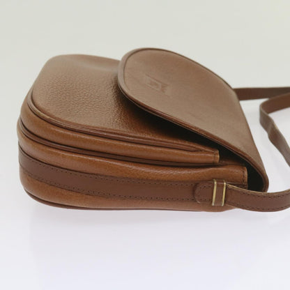 Luxury BurberrySs Shoulder Bag Leather Brown Auth ep3582