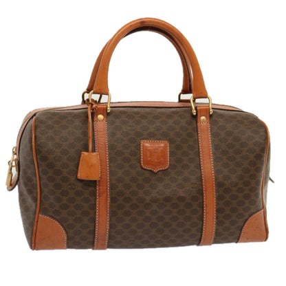 Luxury CELINE Macadam Canvas Boston Bag PVC Brown  ep3745