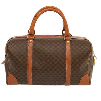 Luxury CELINE Macadam Canvas Boston Bag PVC Brown  ep3745