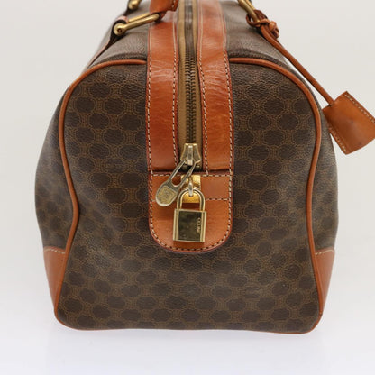 Luxury CELINE Macadam Canvas Boston Bag PVC Brown  ep3745