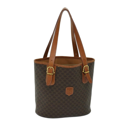 Luxury CELINE Macadam Canvas Tote Bag PVC Leather Brown  ep3752