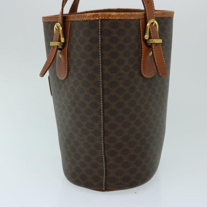 Luxury CELINE Macadam Canvas Tote Bag PVC Leather Brown  ep3752