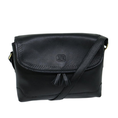 Luxury BurberrySs Shoulder Bag Leather Black Auth ep3768
