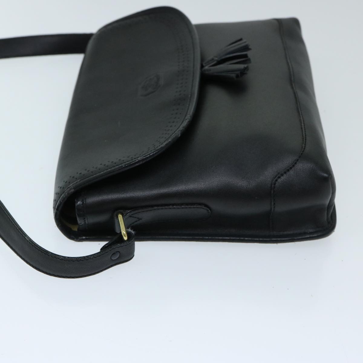 Luxury BurberrySs Shoulder Bag Leather Black Auth ep3768