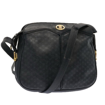 Luxury CELINE Macadam Canvas Shoulder Bag Navy  ep3990