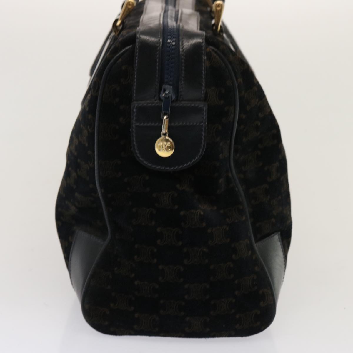 Luxury CELINE Macadam Canvas Boston Bag Black  ep4156
