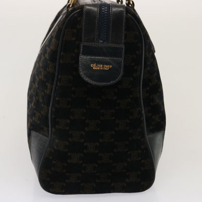 Luxury CELINE Macadam Canvas Boston Bag Black  ep4156