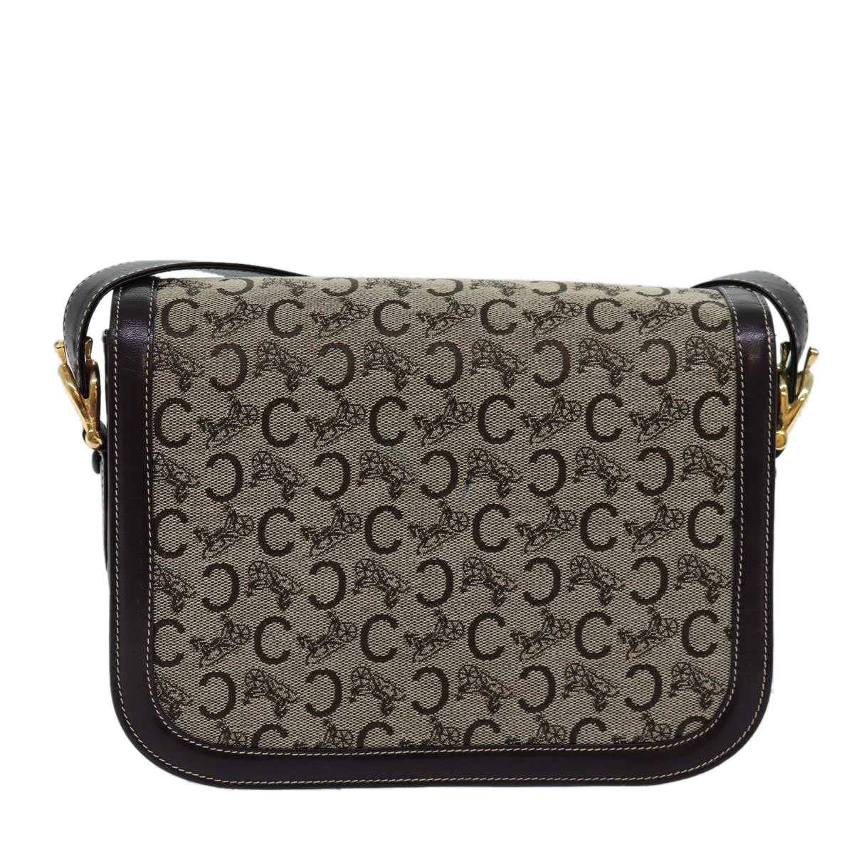 Luxury CELINE C Macadam Horse Carriage Shoulder Bag Beige  ep4291