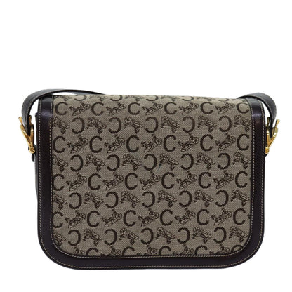 Luxury CELINE C Macadam Horse Carriage Shoulder Bag Beige  ep4291
