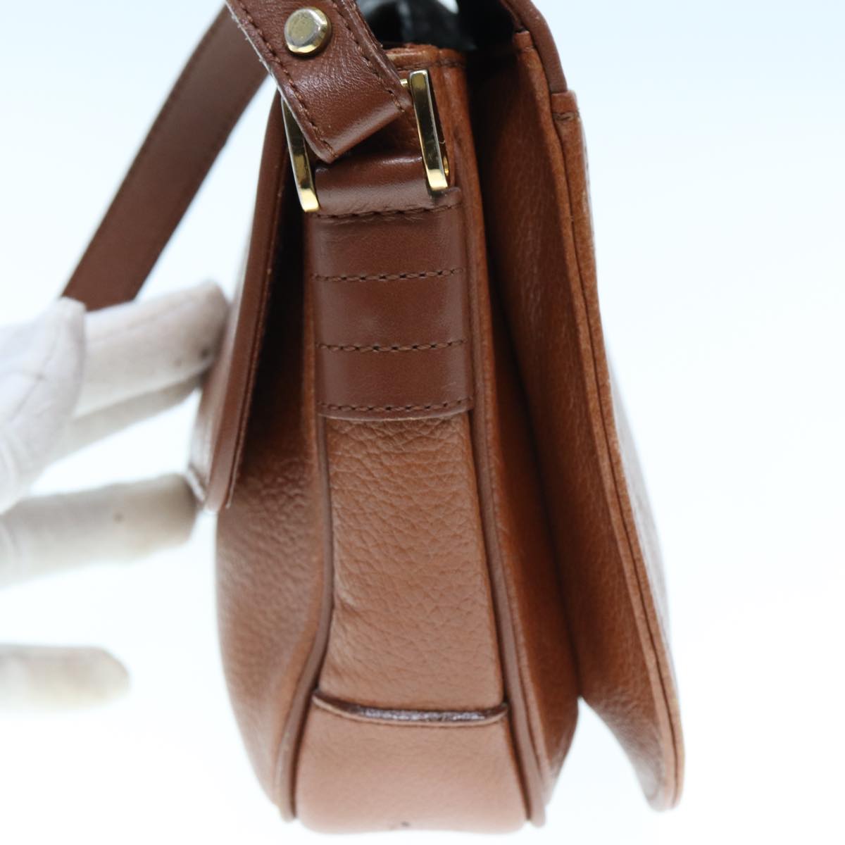 Luxury BurberrySs Shoulder Bag Leather Brown Auth ep4387
