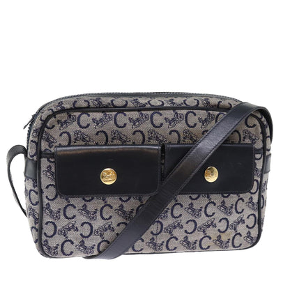 Luxury CELINE C Macadam Canvas Shoulder Bag Navy  ep4394