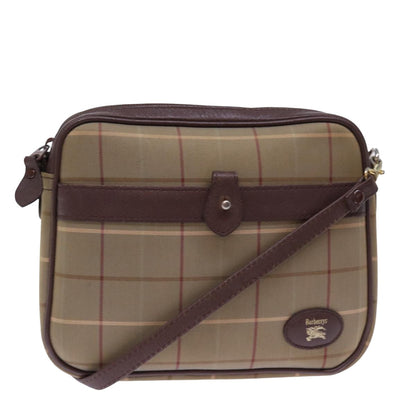Luxury BurberrySs Nova Check Shoulder Bag Canvas Brown Auth ep4438