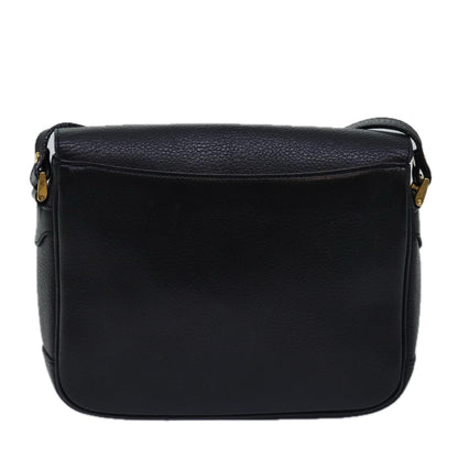 Luxury BurberrySs Shoulder Bag Leather Black Auth ep4503