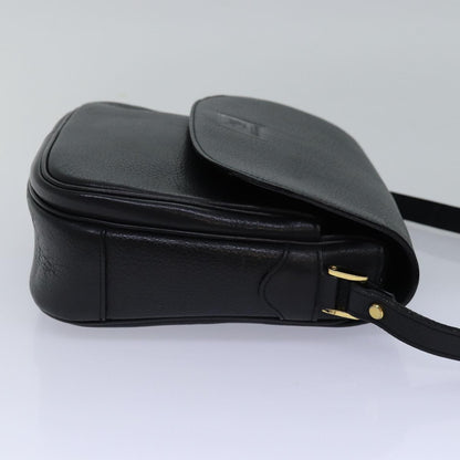 Luxury BurberrySs Shoulder Bag Leather Black Auth ep4503
