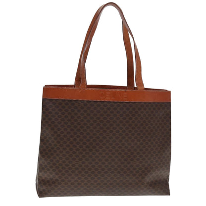 Luxury CELINE Macadam Canvas Tote Bag PVC Leather Brown  ep4528