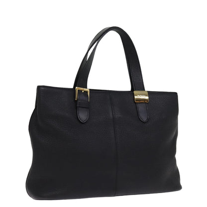 Luxury BurberrySs Hand Bag Leather Black Auth ep4536