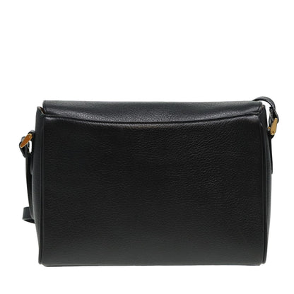 Luxury BurberrySs Shoulder Bag Leather Black Auth ep4638