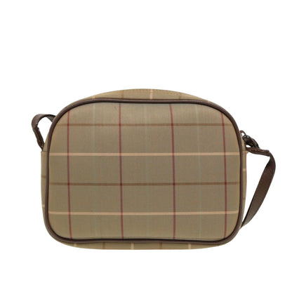 Luxury BurberrySs Nova Check Shoulder Bag Canvas Beige Auth ep4737