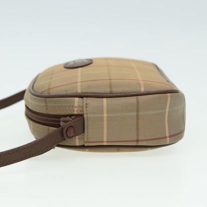 Luxury BurberrySs Nova Check Shoulder Bag Canvas Beige Auth ep4737