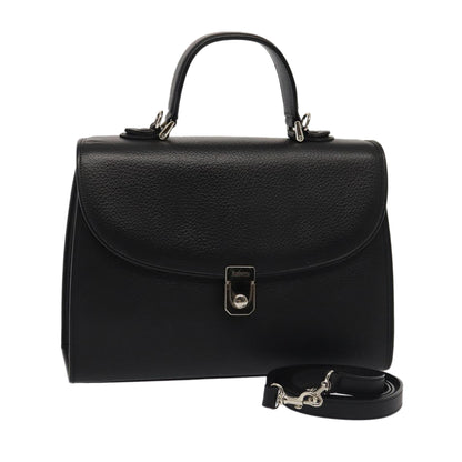 Luxury BurberrySs Hand Bag Leather 2way Black Auth ep4940