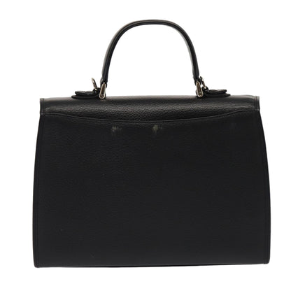 Luxury BurberrySs Hand Bag Leather 2way Black Auth ep4940